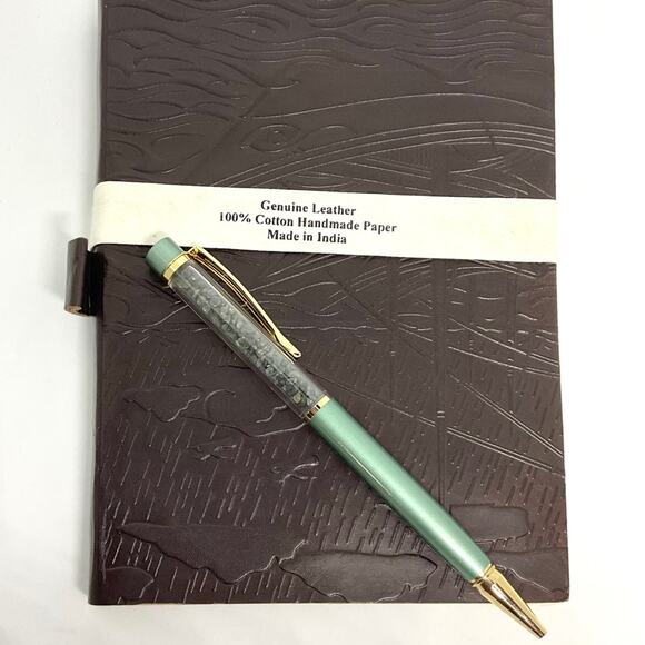 Genuine Leather Journal- 100% Cotton Handmade Paper - Picture 3 of 8